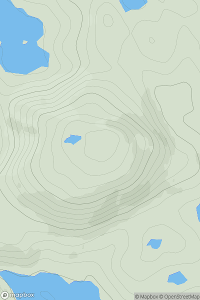 Thumbnail image for Gorm Chnoc [Scourie to Lairg] [NC150287] showing contour plot for surrounding peak
